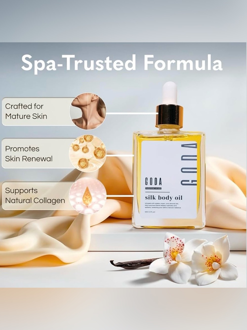 GODA Gift Set: Silk Body Oil and For Her Fragrance Oil - Picture 5 of 7